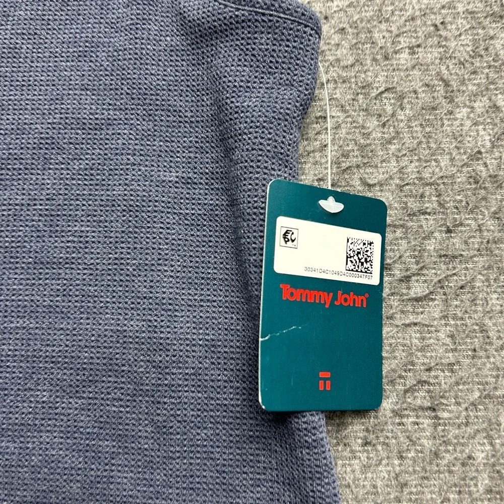 Tommy John‎ Waffle Knit Tank Small Womens Small Blue Lounge Cozy Sleep